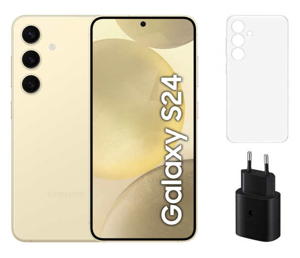 Samsung Galaxy S24 8GB/256GB Żółty + Clear Case + Charger 25W - 1211535 - zdjęcie